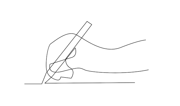 Ручное письмо карандашом в непрерывной линии рисуя векторную иллюстрацию.