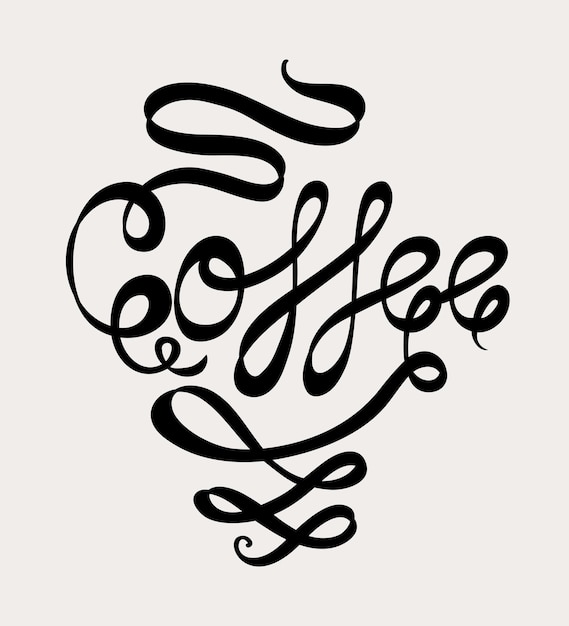 Hand written coffee