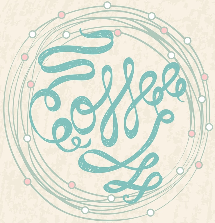 Vector hand written coffee