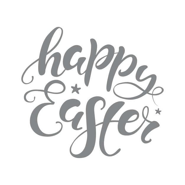 Hand written Easter phrases Greeting card text templates with Easter eggs isolated on white background Happy easter lettering modern calligraphy style