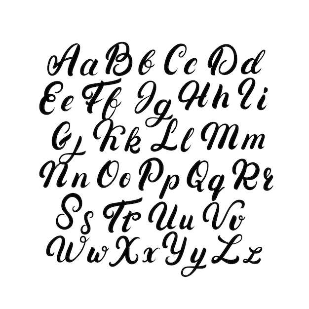 Hand written lettering font.