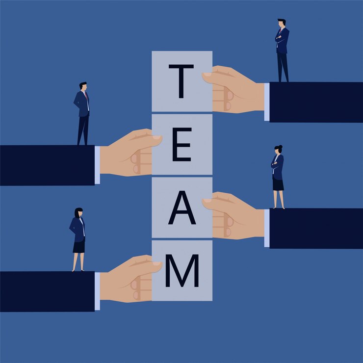 Hand zet het woordteam van boven naar beneden