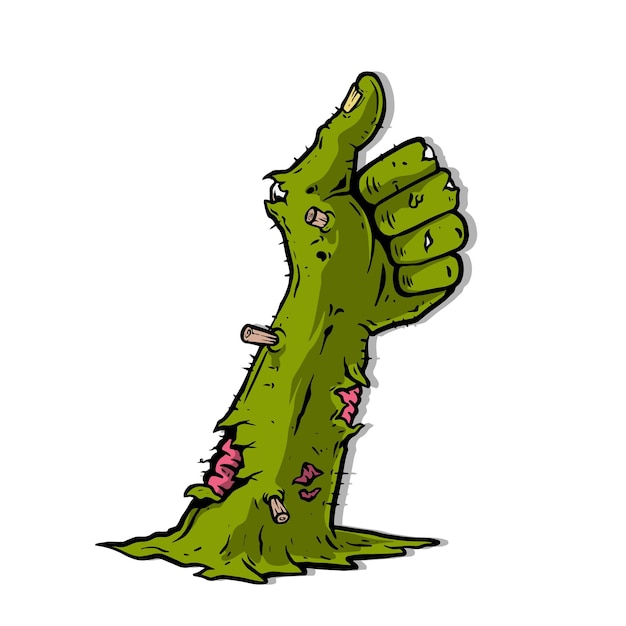 Vector hand zombie illustration