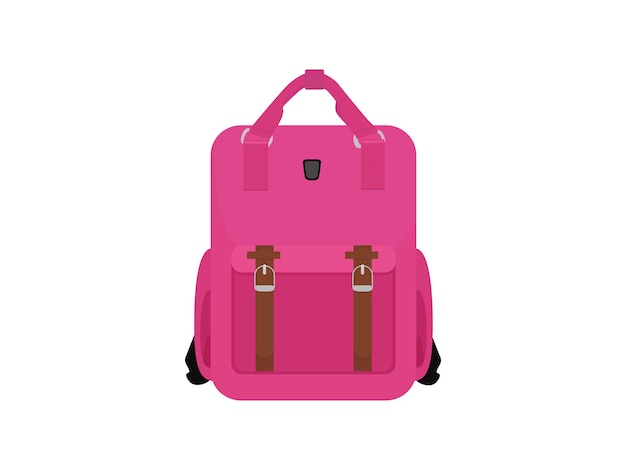 Вектор Ручная сумка рюкзак багаж розовая сумка