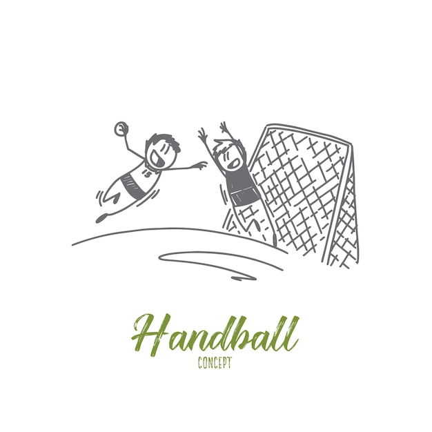 Handbal concept illustratie