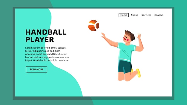 Handbal speler vector