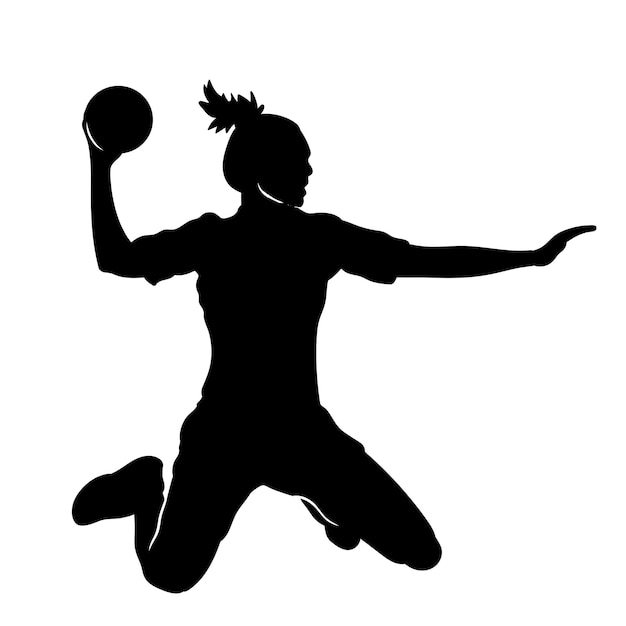 handball player silhouette illustration