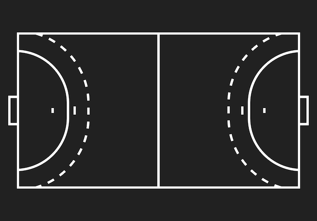Вектор Площадка для гандбола