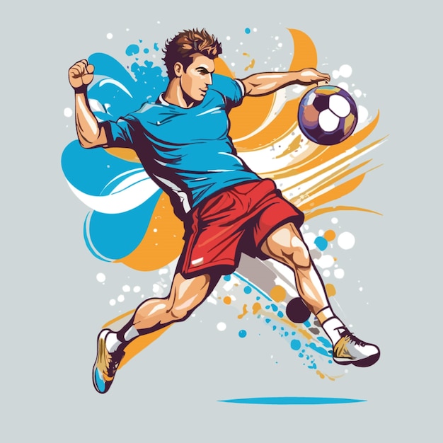 handball vector on a white background
