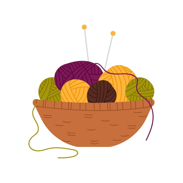 handcraft basket with knitting