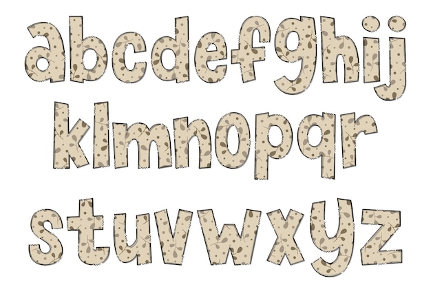 Вектор Ручной цветочные буквы цвет креативное искусство типографский дизайн