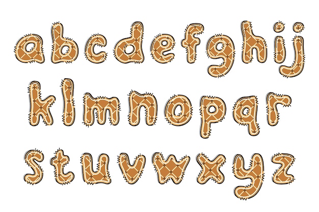 Handcrafted Gingerbread Cookies letters color creative art typographic design