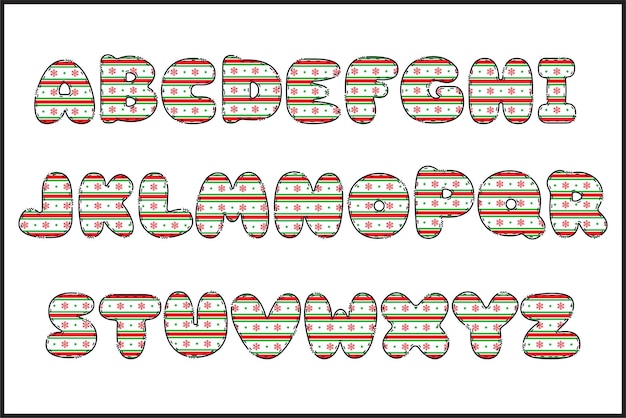 Handcrafted Merry Christmas letters color creative art typographic design