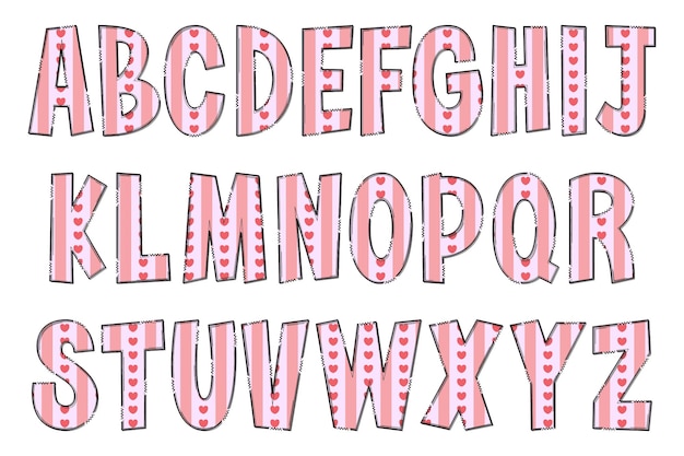 Vettore lettere d'amore semplici fatte a mano color design tipografico di arte creativa