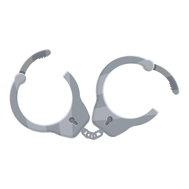 Vector handcuff punishment icon cartoon vector criminal arrest crime jail