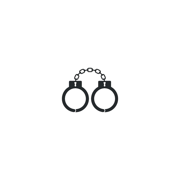 Handcuff simple vector icon illustration