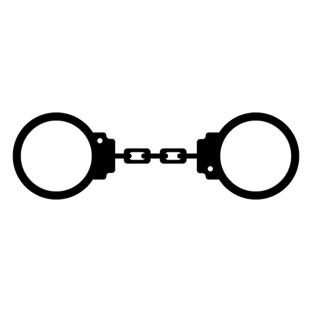 Vector handcuffs icon logo vector design template