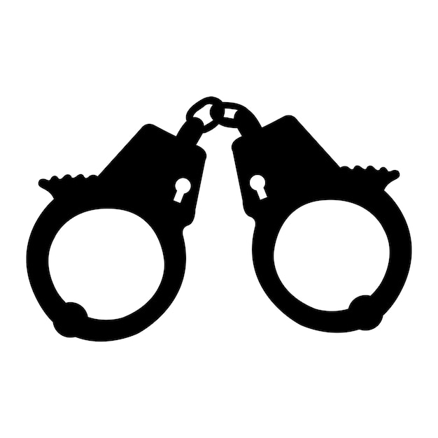 Handcuffs icon logo vector design template