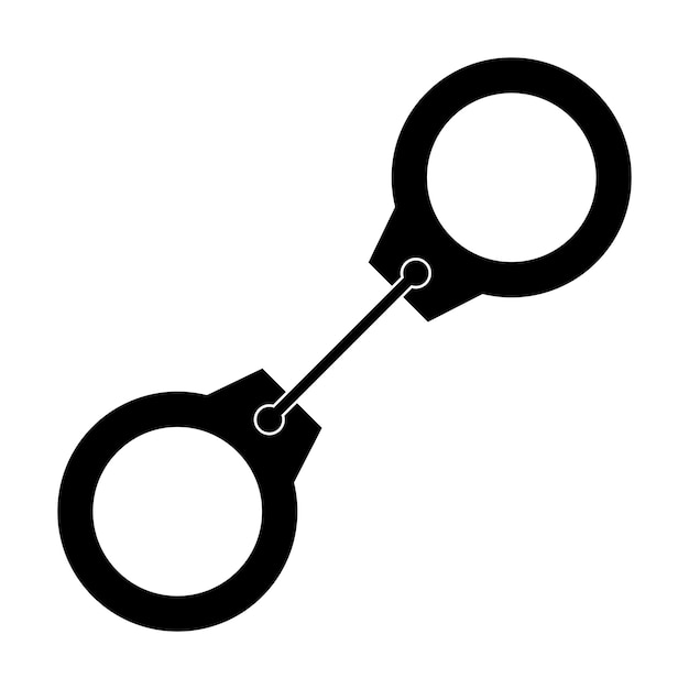 Handcuffs icon logo vector design template