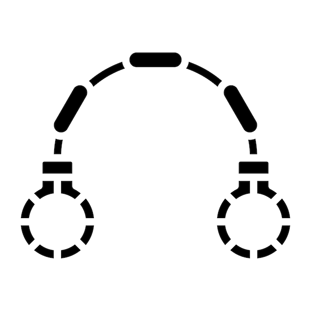 Vector handcuffs icon style