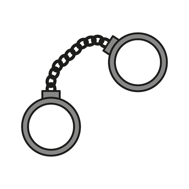 Handcuffs icon. Vector illustration. EPS 10.