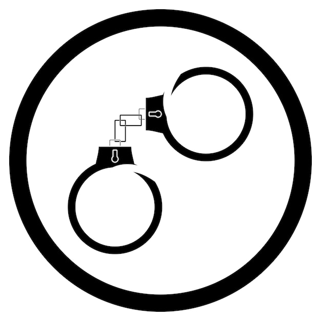 Handcuffs icon vector