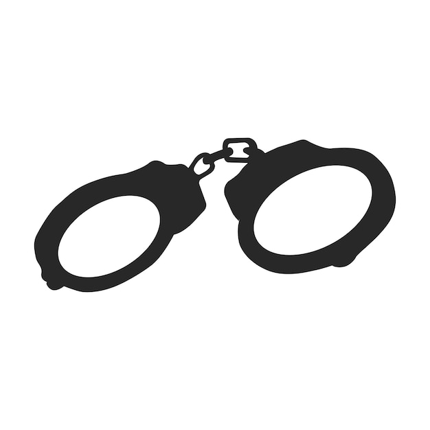 Handcuffs icon vector