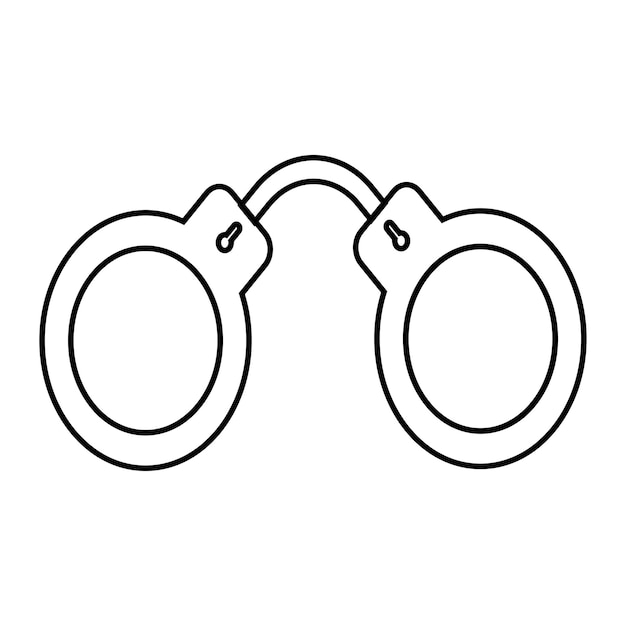 Handcuffs icon vector