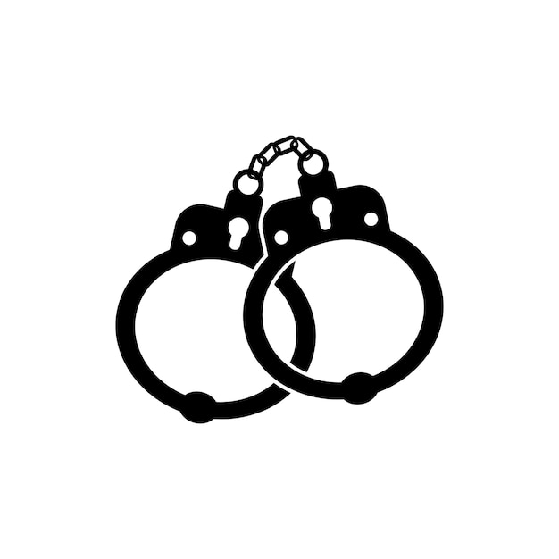 Handcuffs iconlogo vector illustration design template