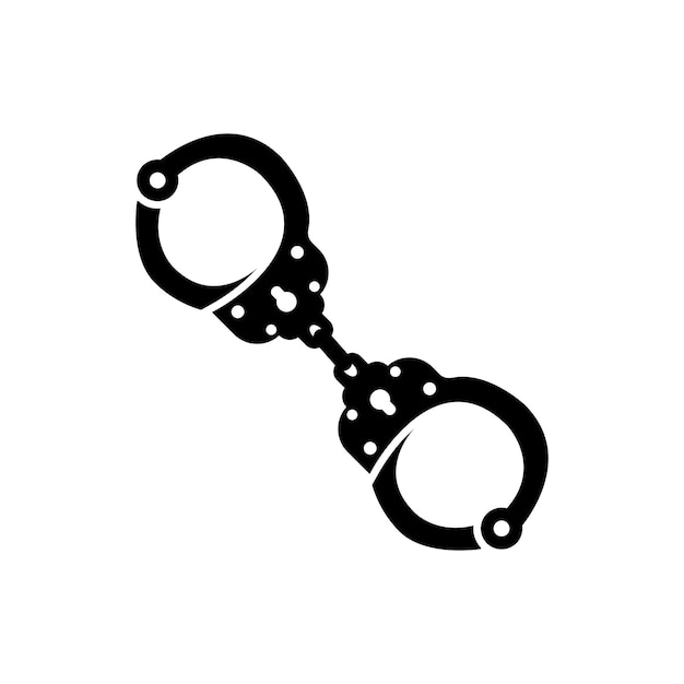 Handcuffs iconlogo vector illustration design template