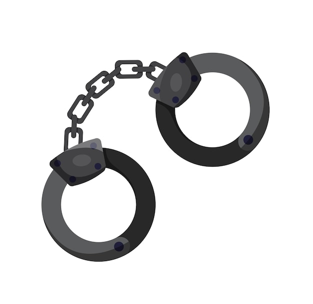 Vector handcuffs police symbol vector illustration