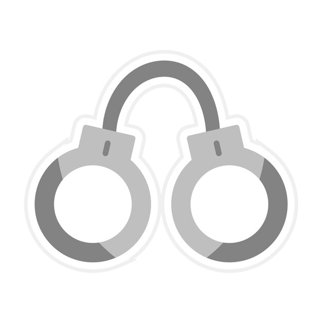 Vector handcuffs vector icon can be used for police iconset