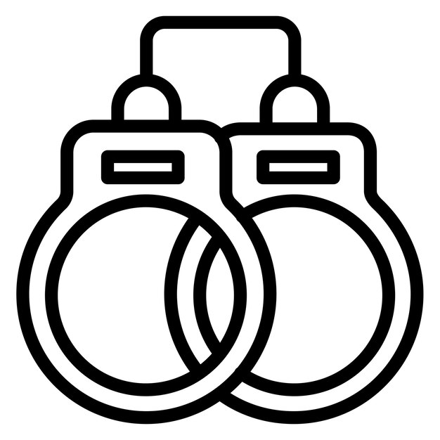 Vector handcuffs vector illustration style