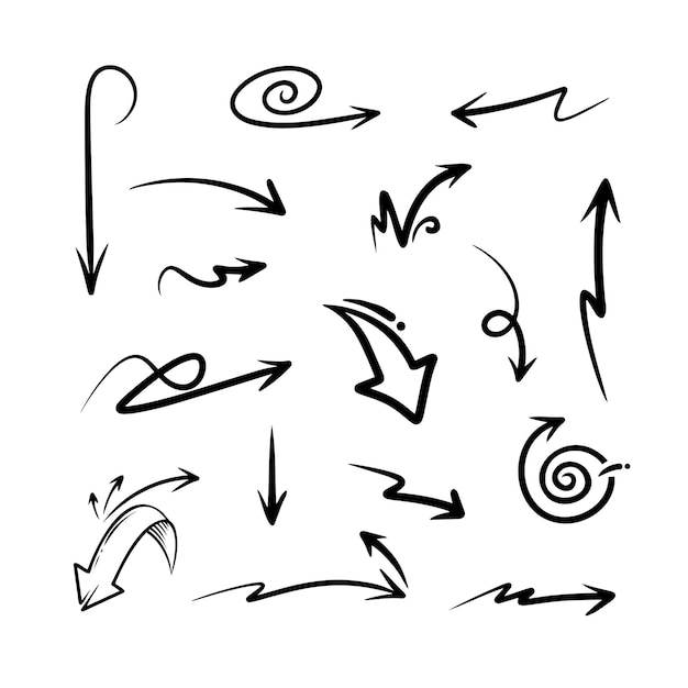 handdool pijl set vector illustratie