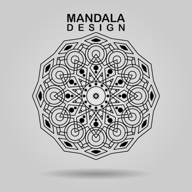 HANDDRAWING MANDALA DESIGN VECTOR ILLUSTRATION