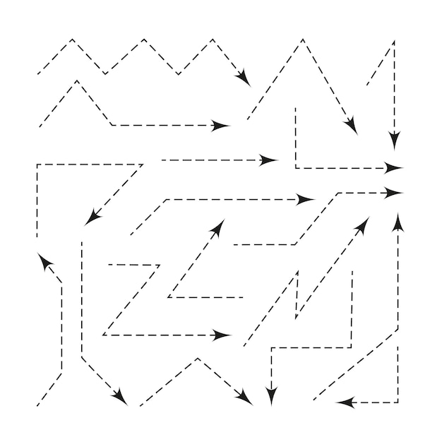 手描きの矢印ビジネスプランや教育プロジェクトに最適ベクトル図