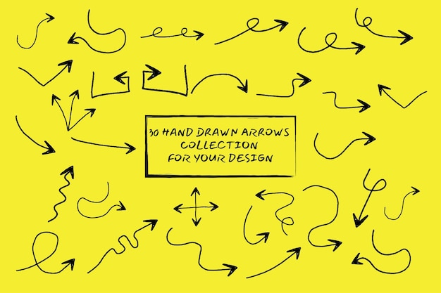 HandDrawn Arrows collection is perfect for design elements, and assignments, easy to edit