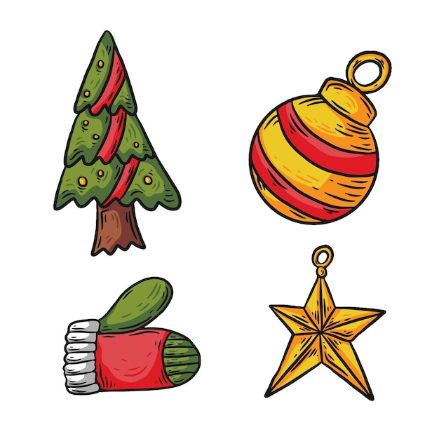 Vector handdrawn christmas icon