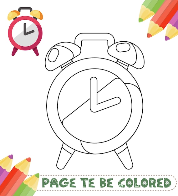 Vettore libro da colorare disegnato a mano per bambini