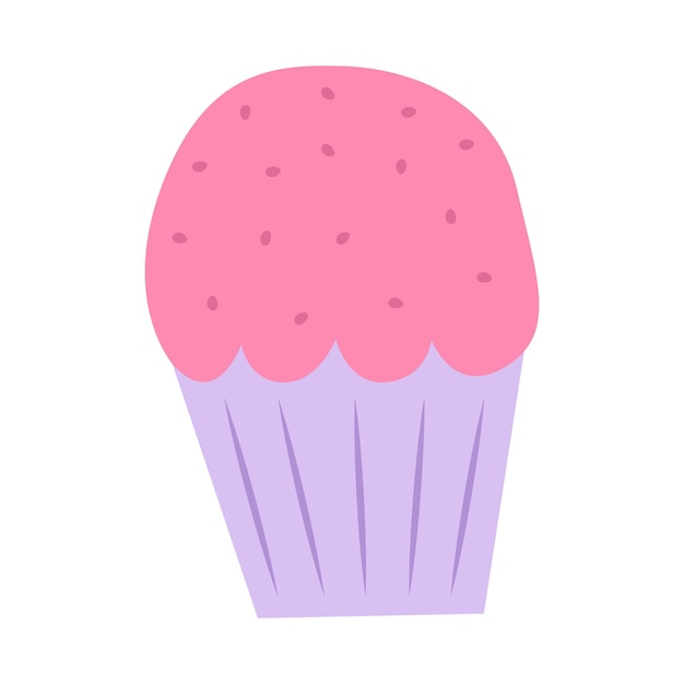 Handdrawn Cute Cupcake Illustration