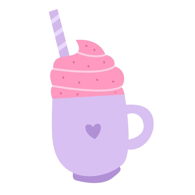 Handdrawn Cute Milkshake Illustration