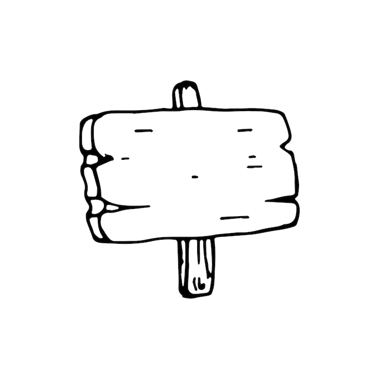 Vector handdrawn 낙서 빌보드 아이콘입니다. 손으로 그린 검은 스케치. 기호 기호입니다. 장식 요소입니다. 흰 바탕. 외딴. 평면 디자인. 벡터 일러스트 레이 션.