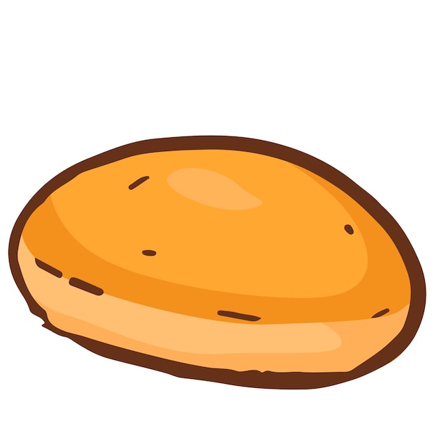 Handdrawn doodle bread bun brioche bakery pastry delicious food