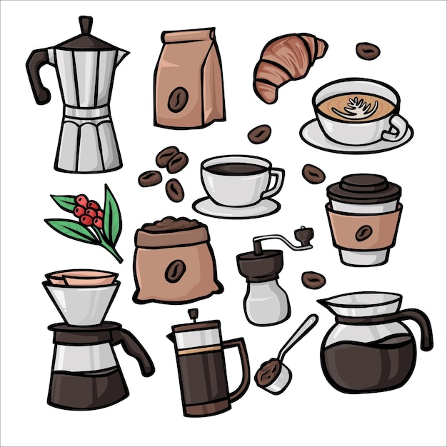 手描きコーヒー エレメント ツール 機器 材料