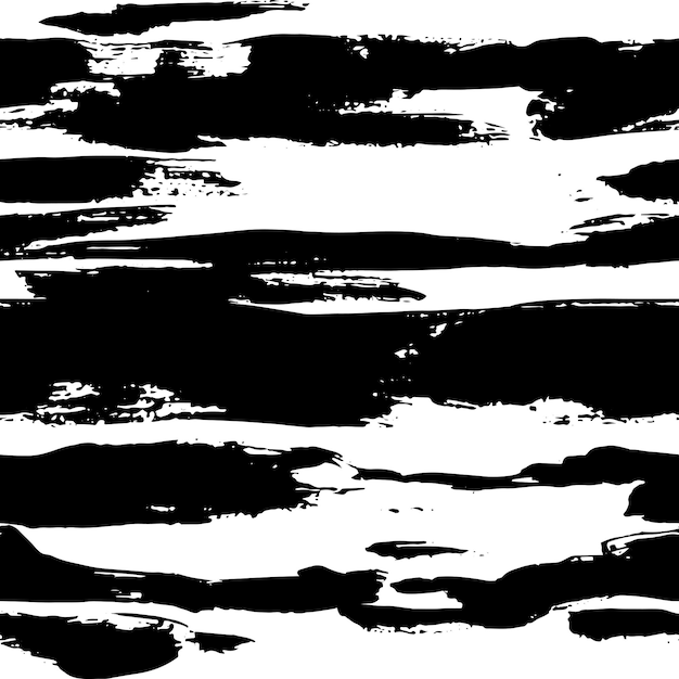 Handdrawn dry brush seamless strokes vector set