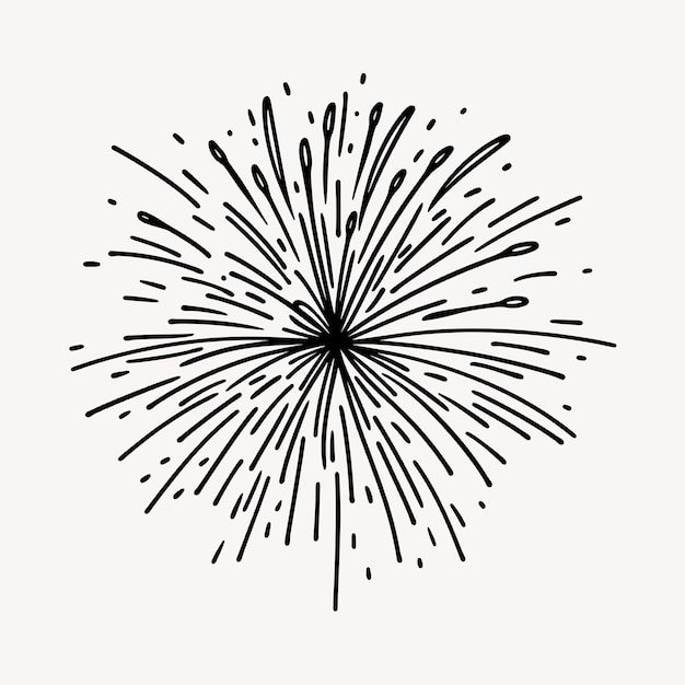 手描きの花火の爆発イラスト | Premium AI生成ベクトル画像