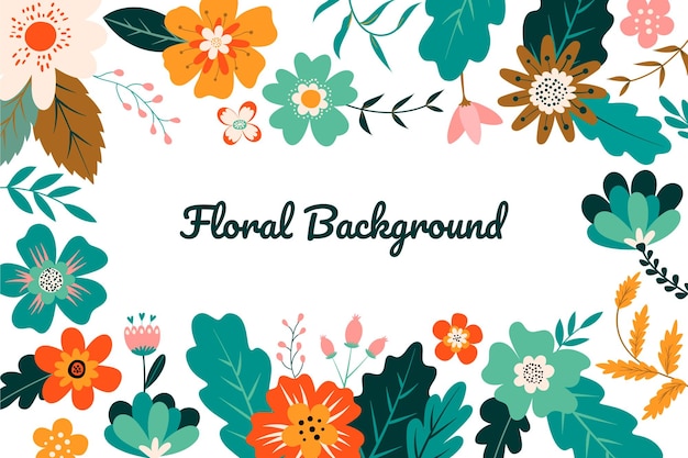 Handdrawn floral background