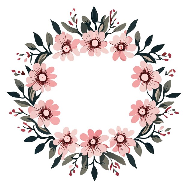 Vector handdrawn floral border vector