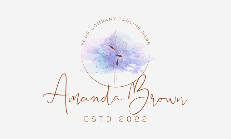 Vector handdrawn floral botanical logo illustration collection for beauty natural organic premium vector