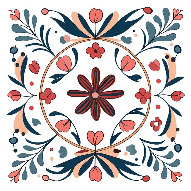 Vector handdrawn floral vector for projects